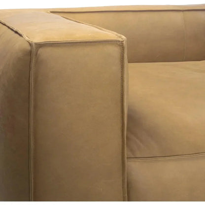 Contemporary Leather Club Sofa