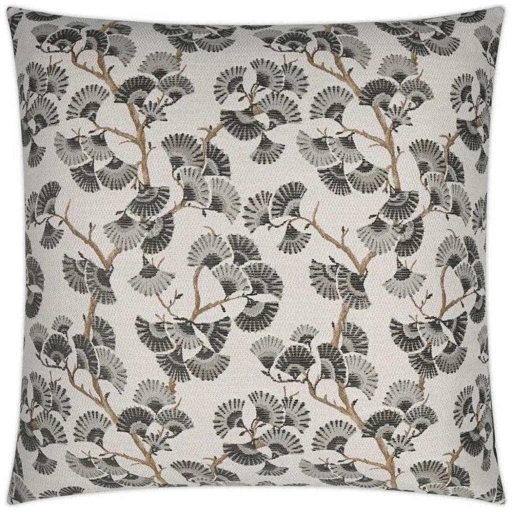 Cortina Grey Floral Grey Large Throw Pillow Insert
