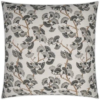 Cortina Grey Floral Grey Large Throw Pillow Insert