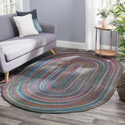 Country Jewel Braided Oval Reversible Outdoor Area Rugs