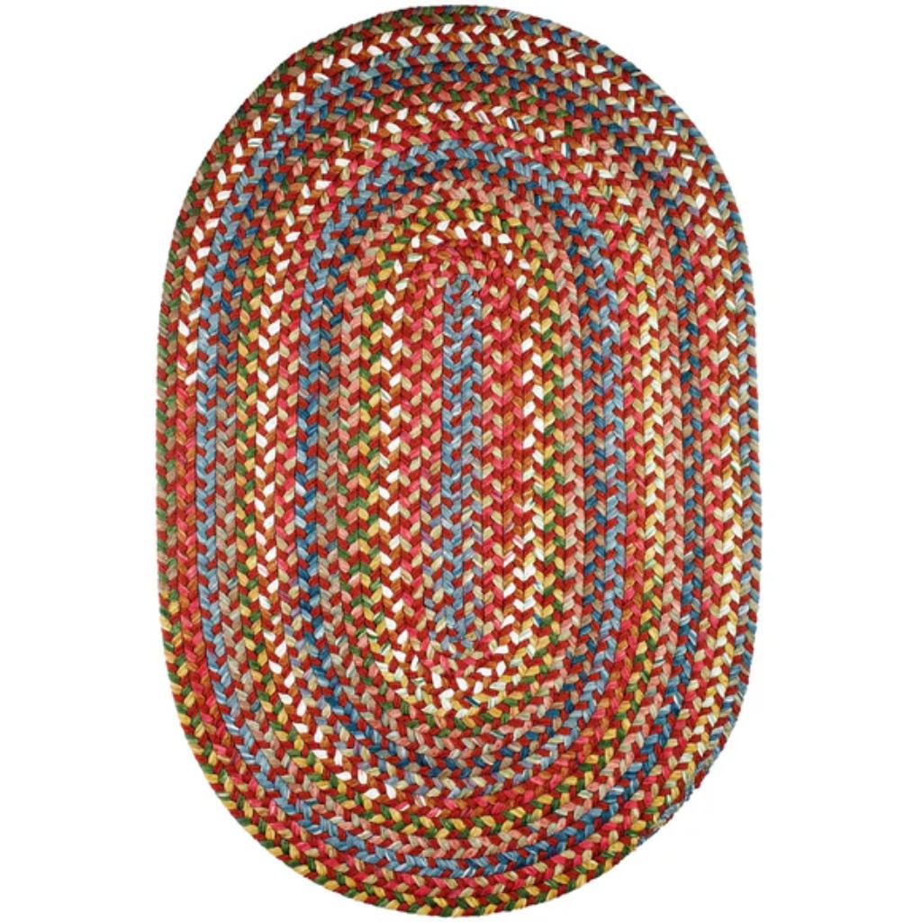 Country Jewel Braided Oval Reversible Outdoor Area Rugs