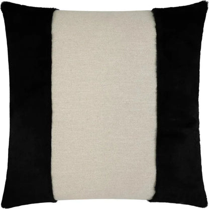Courchevel Black Throw Pillow With Insert