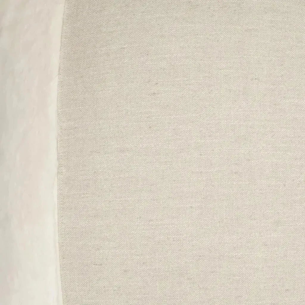 Courchevel Cream Faux Fur Large Throw Pillow Insert
