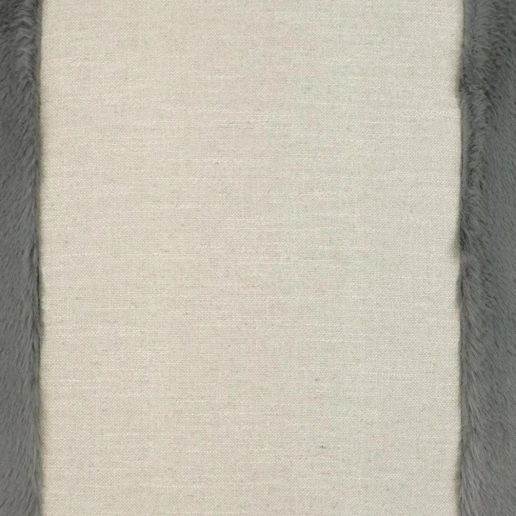 Courchevel  Faux Fur Grey Large Throw Pillow Insert