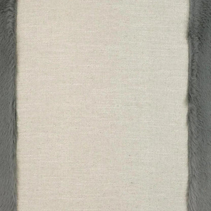 Courchevel  Faux Fur Grey Large Throw Pillow Insert