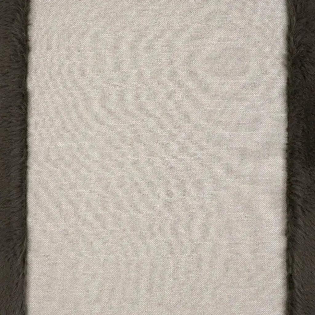 Courchevel Grey Brown Faux Fur Grey Large Throw Pillow