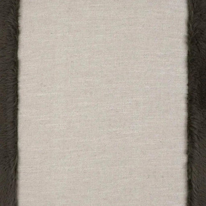 Courchevel Grey Brown Faux Fur Grey Large Throw Pillow