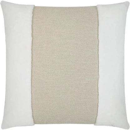 Courchevel Swan Faux Fur White Large Throw Pillow