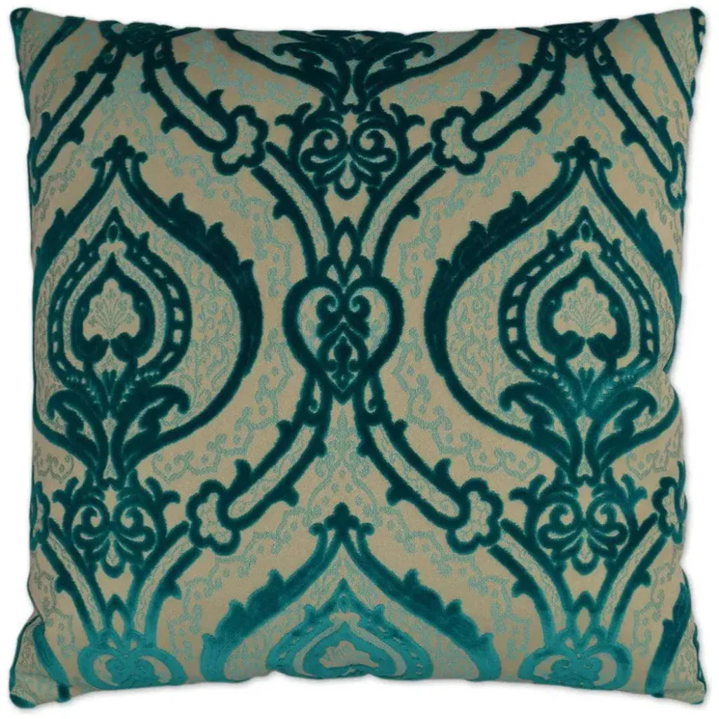 Couture Turquoise Throw Pillow With Insert