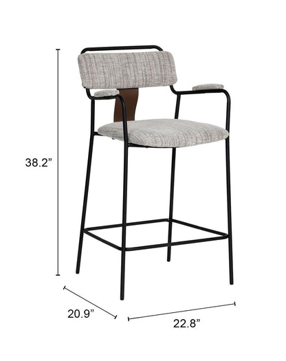 Couva Chenille Fabric Counter Stool 2PC