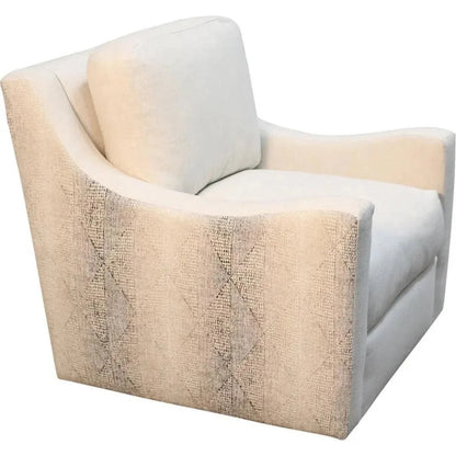 Sophie Cream Fabric Swivel Club Chair