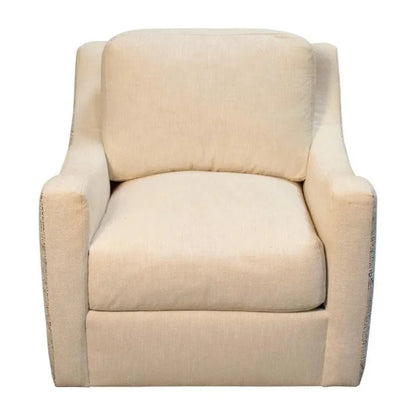 Sophie Cream Fabric Swivel Club Chair