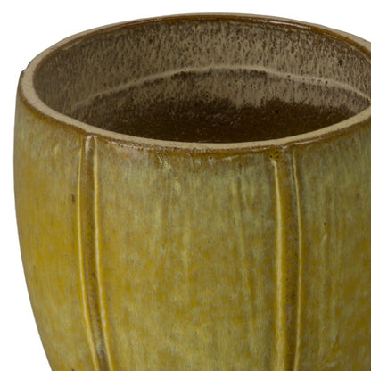 Crest 10"H Ceramic Outdoor Planter