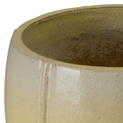 Crest 17"H Yellow Ceramic Outdoor Planter