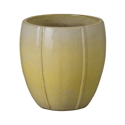 Crest 17"H Yellow Ceramic Outdoor Planter