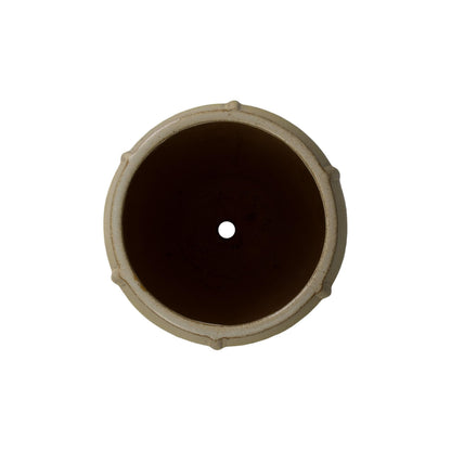 Crest Yellow Ceramic Tall Outdoor Planter