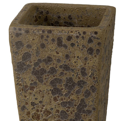 Crisco Square Bubble Yellow Tall Outdoor Planter