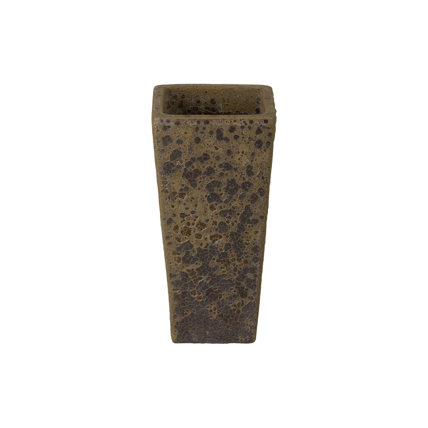 Crisco Square Bubble Yellow Tall Outdoor Planter