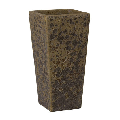 Crisco Square Bubble Yellow Tall Outdoor Planter