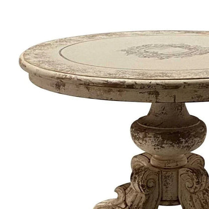 Cristina Wooden Round Accent Table