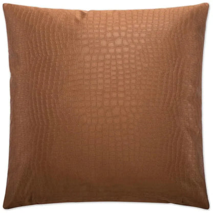 Croc Copper Throw Pillow With Insert