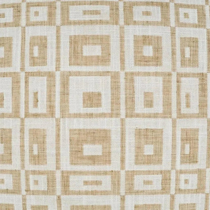 Cubic White Brown Throw Pillow With Insert