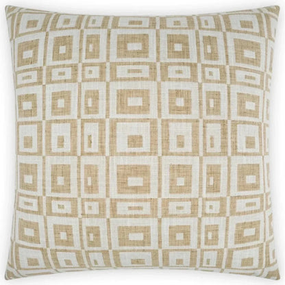 Cubic White Brown Throw Pillow With Insert
