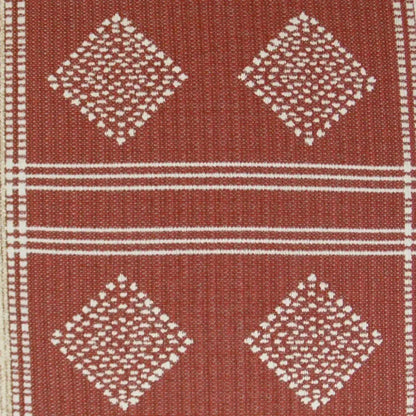 Cultural Brick Red Throw Pillow With Insert