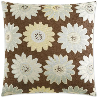 Daisy May White Throw Pillow With Insert