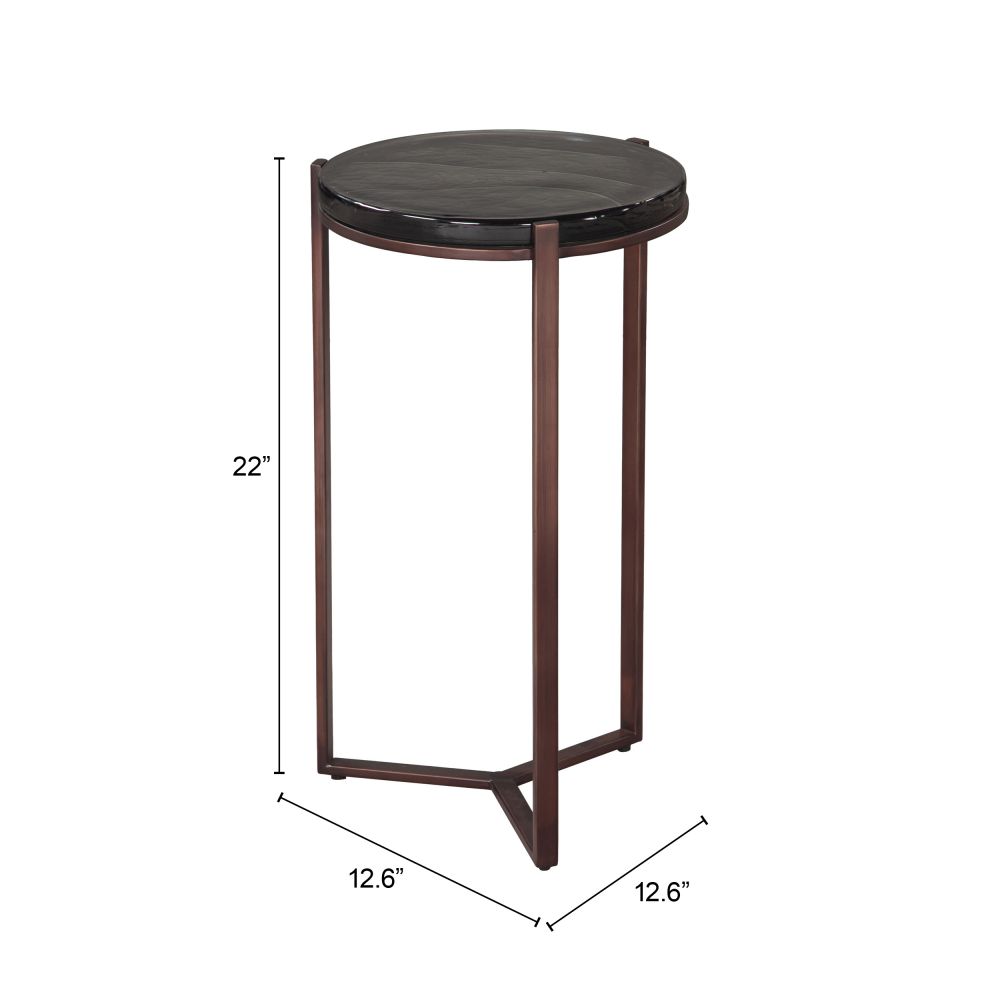 Daiza Iron Frame Round Side Table
