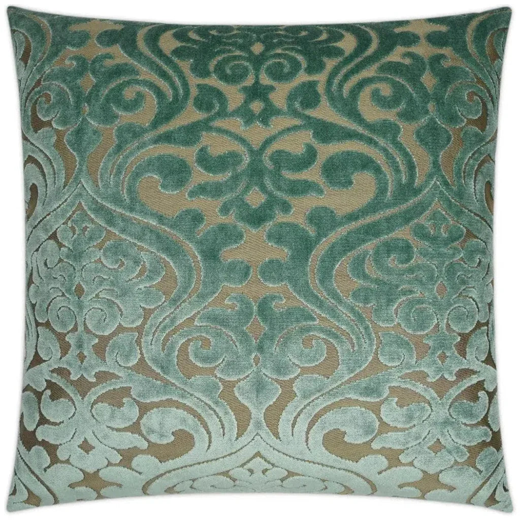 Damascus Sky Turquoise Teal Large Throw Pillow Insert