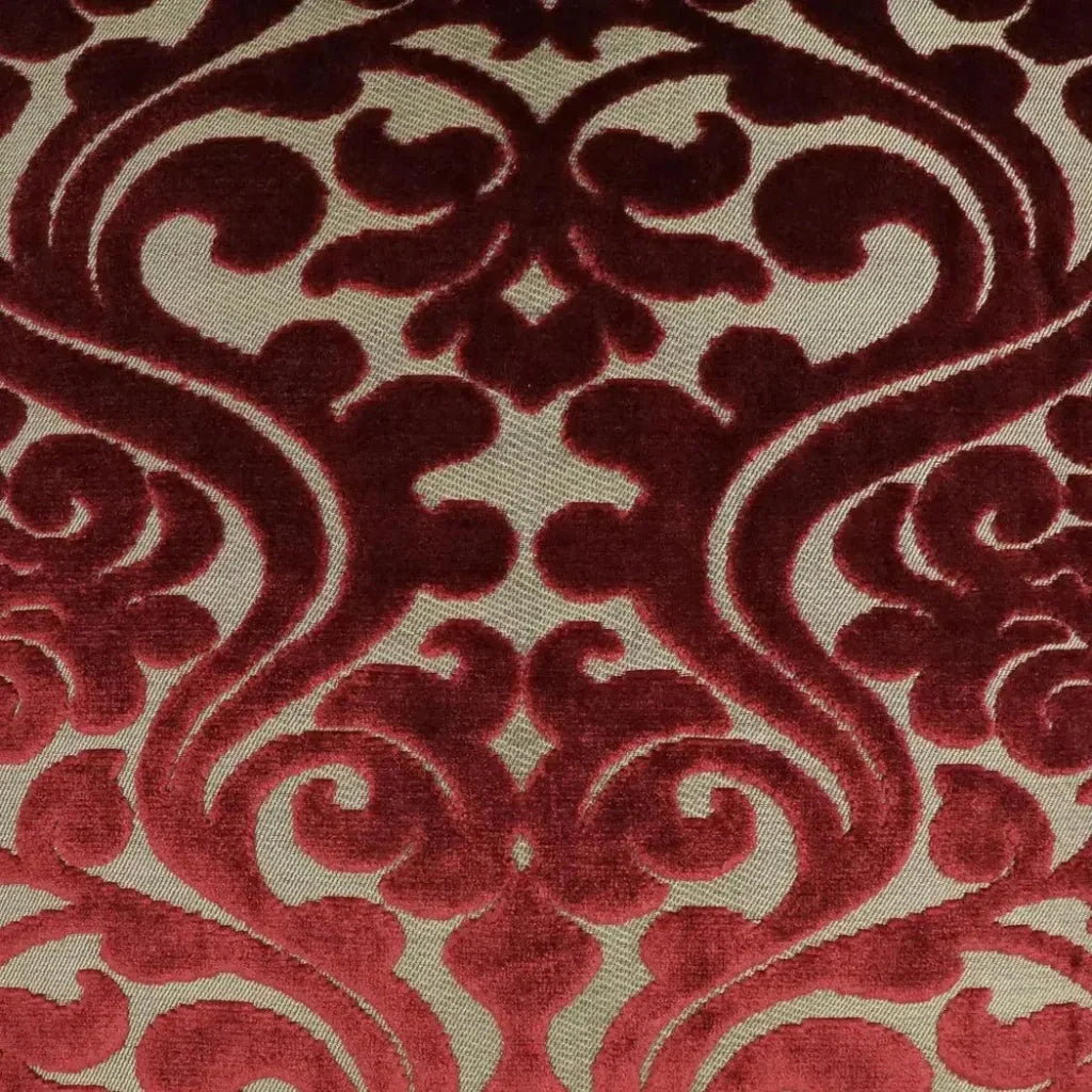 Damascus Wine Traditional Red Large Throw Pillow Insert