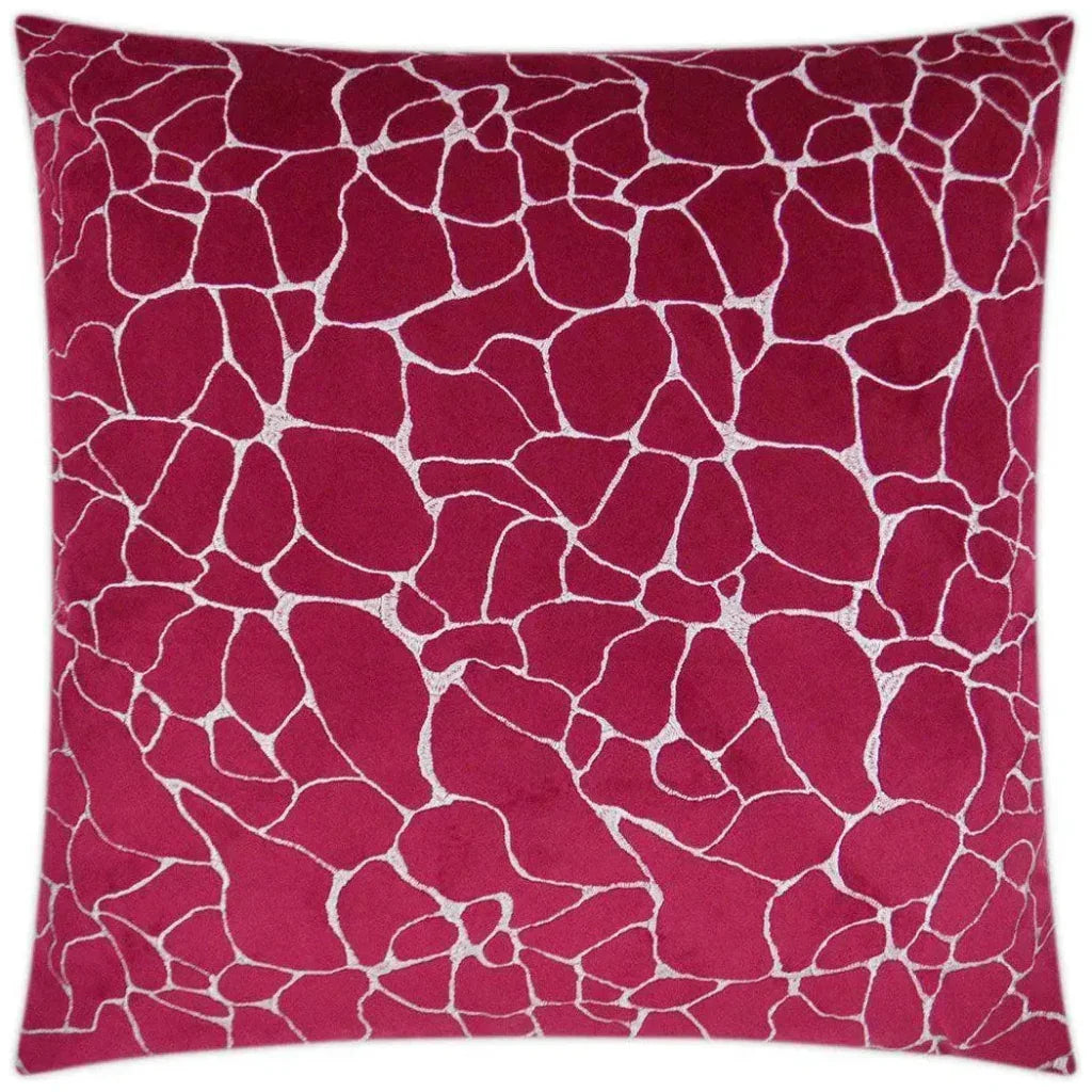 Dare Fuchsia Red Throw Pillow With Insert