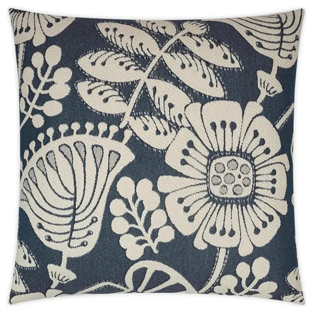 Dauphine Floral Navy Large Throw Pillow Insert