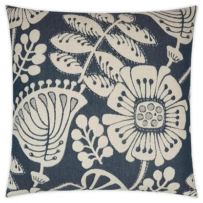 Dauphine Floral Navy Large Throw Pillow Insert