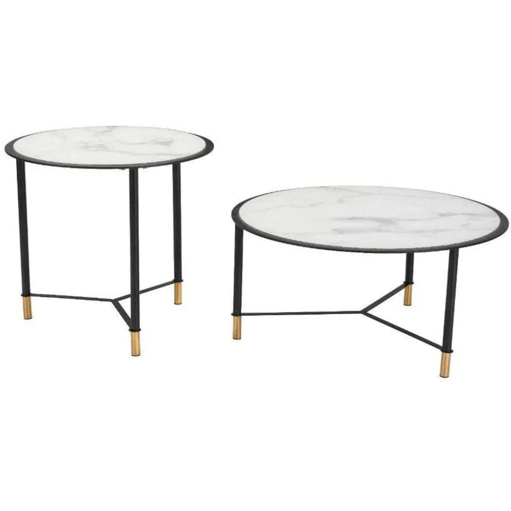 Davis White Coffee Tables Set of 2