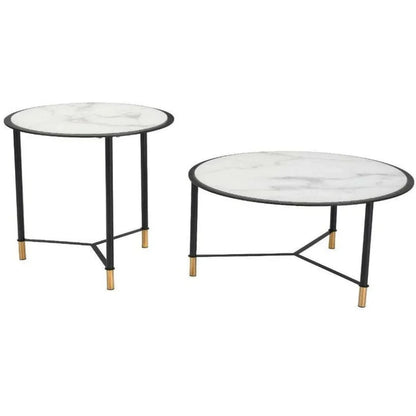 Davis White Coffee Tables Set of 2