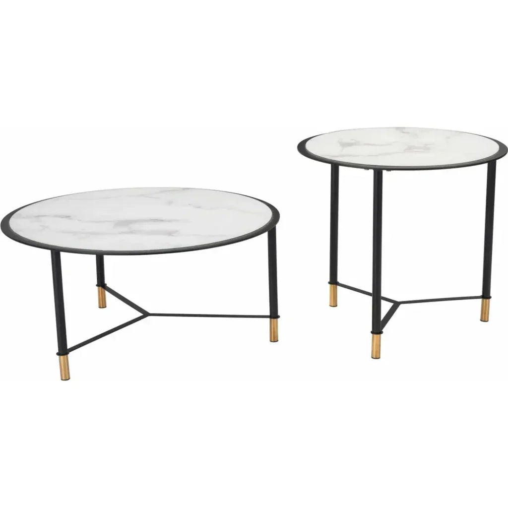 Davis White Coffee Tables Set of 2