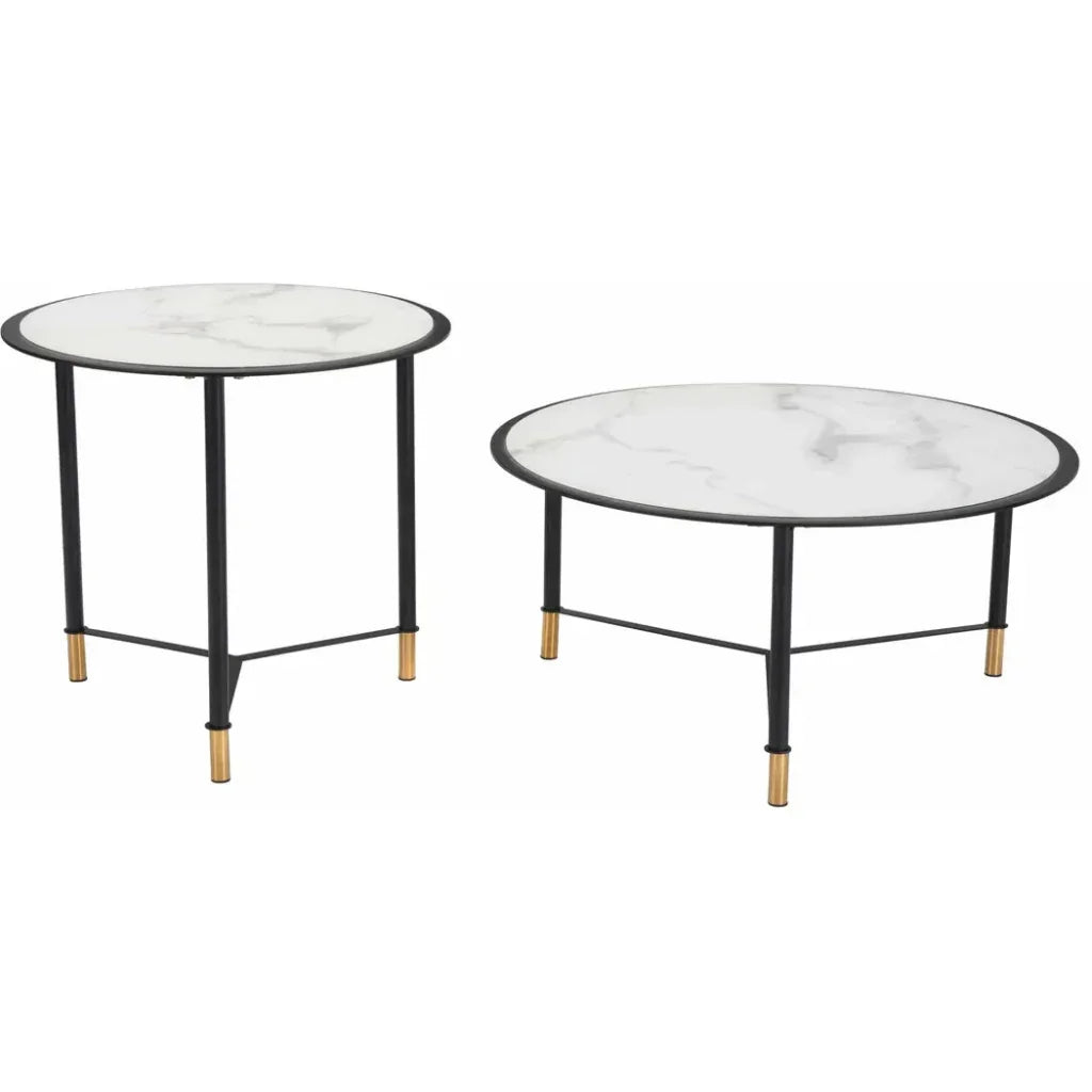 Davis White Coffee Tables Set of 2