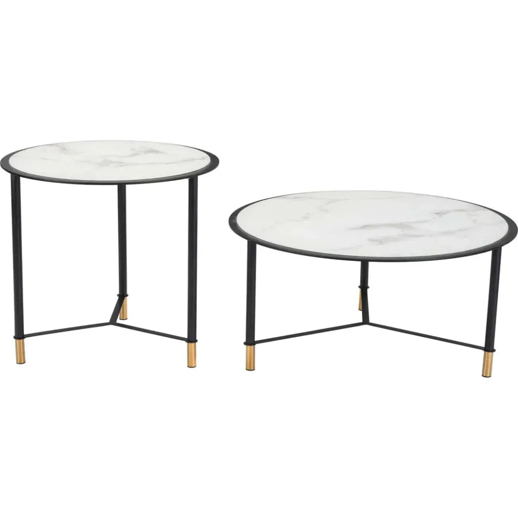 Davis White Coffee Tables Set of 2