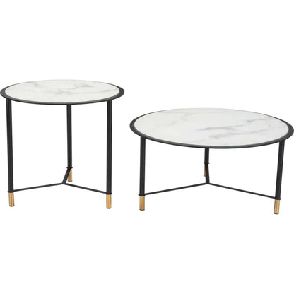 Davis White Coffee Tables Set of 2