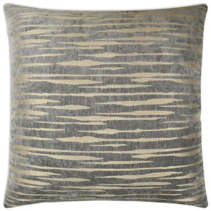 Davos Smoke Grey Throw Pillow With Insert
