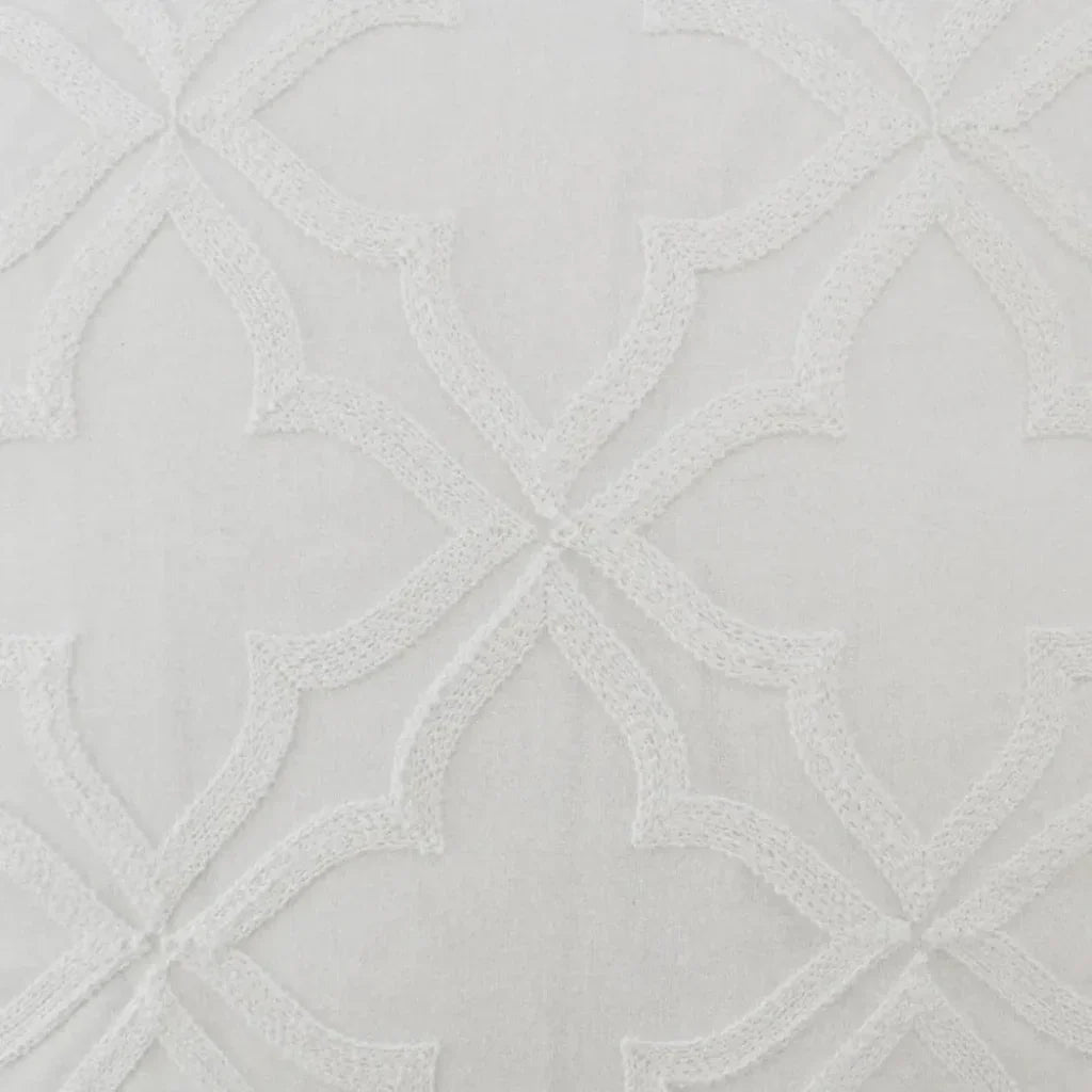 Decco White Throw Pillow With Insert