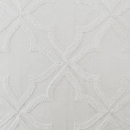 Decco White Throw Pillow With Insert