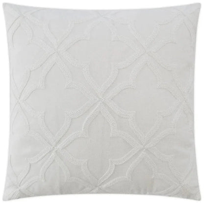 Decco White Throw Pillow With Insert