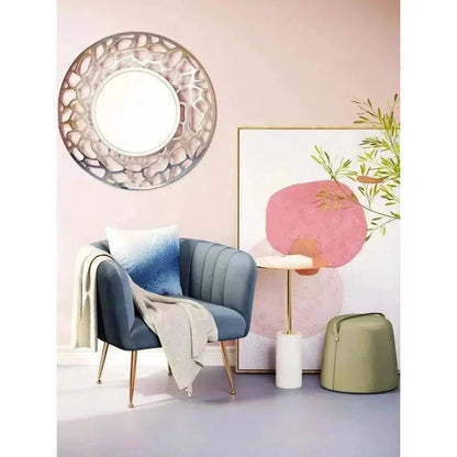 Deco Accent Chair Gray & Gold