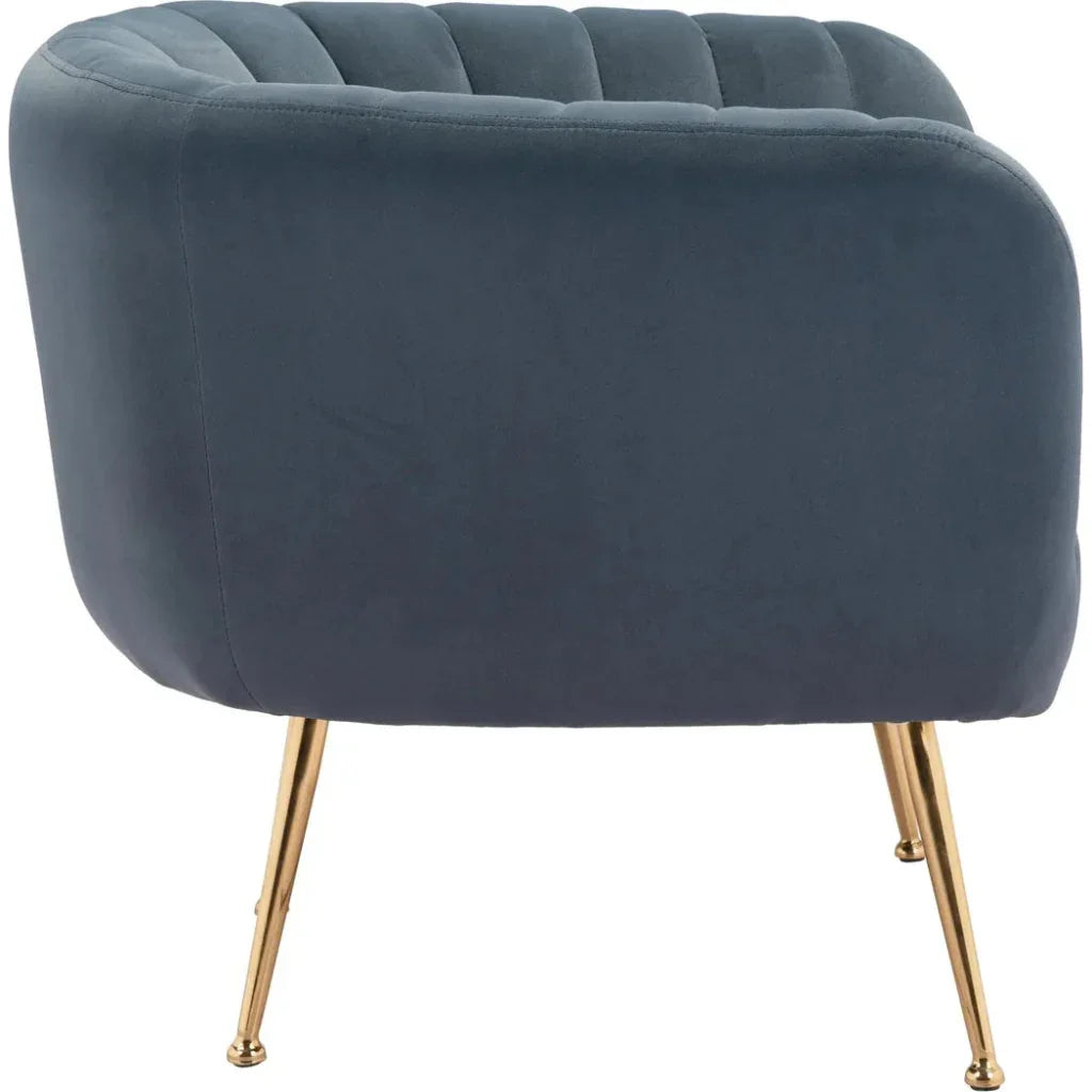 Deco Accent Chair Gray & Gold