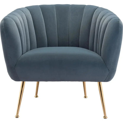 Deco Accent Chair Gray & Gold