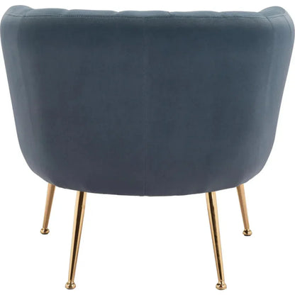 Deco Accent Chair Gray & Gold