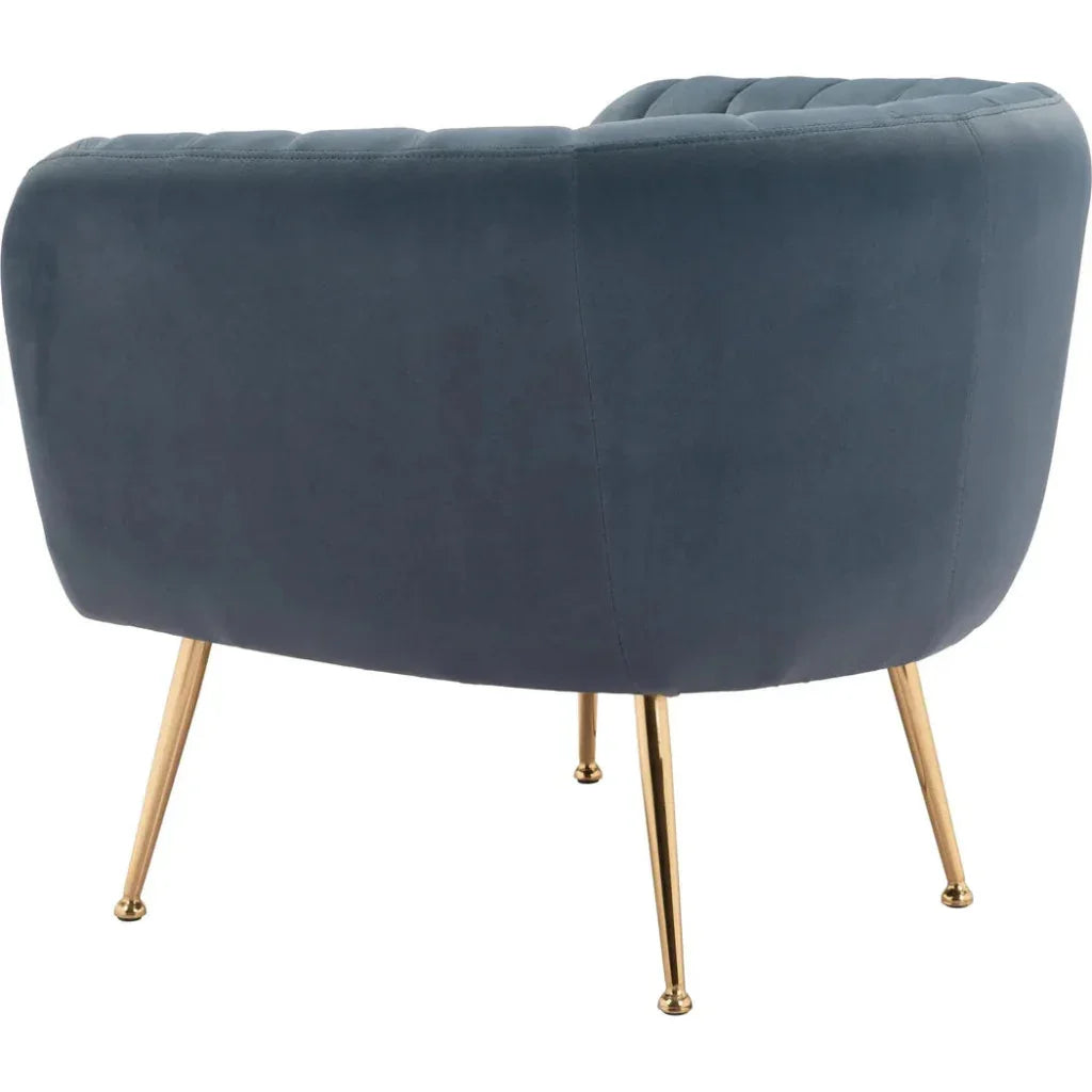 Deco Accent Chair Gray & Gold